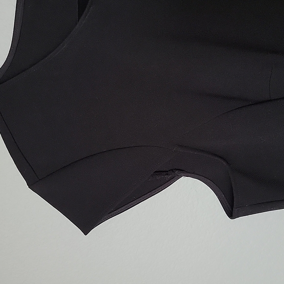 Loft size 14 black twill Officecore Witchy sheath dress - Picture 4 of 8